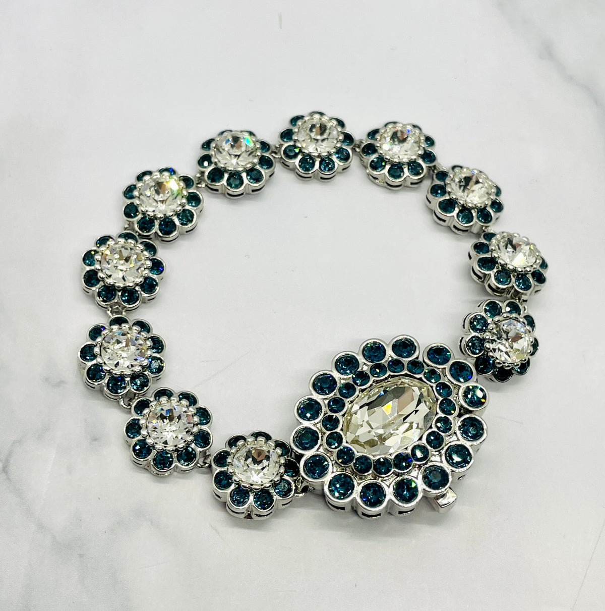 MIU MIU Blue Rhinestone Bracelet - Pre-Owned — 1