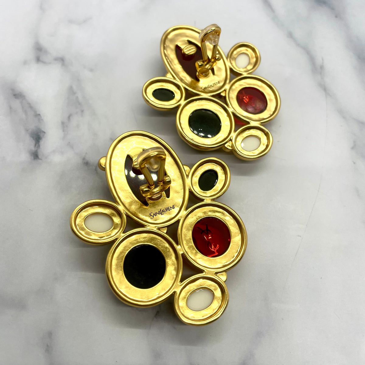 YSL YVES SAINT LAURENT Clip On Statement Earrings - Pre-Owned — 3
