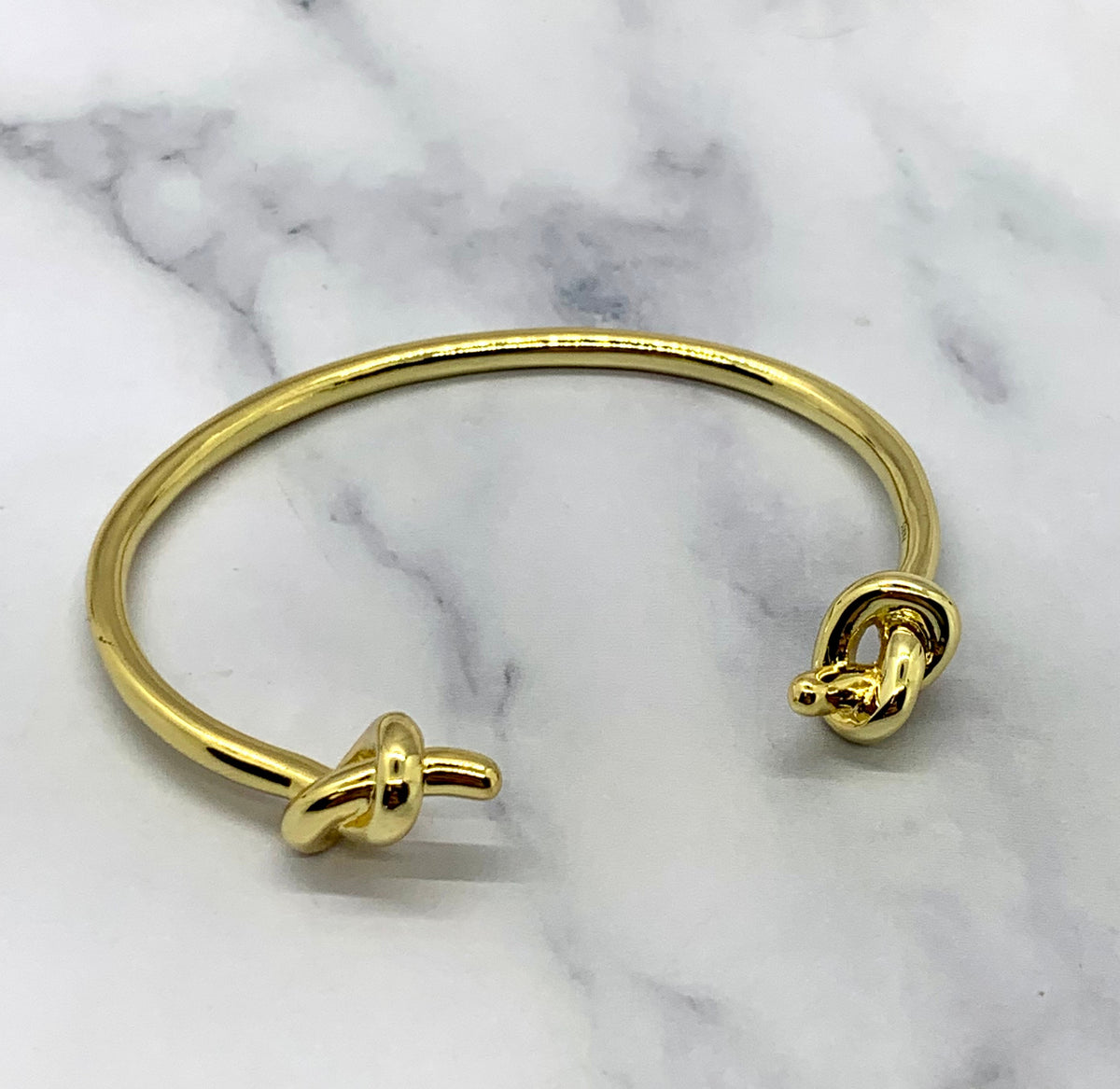 CELINE Knot Gold Tone Cuff Bracelet - Pre-Owned — 4