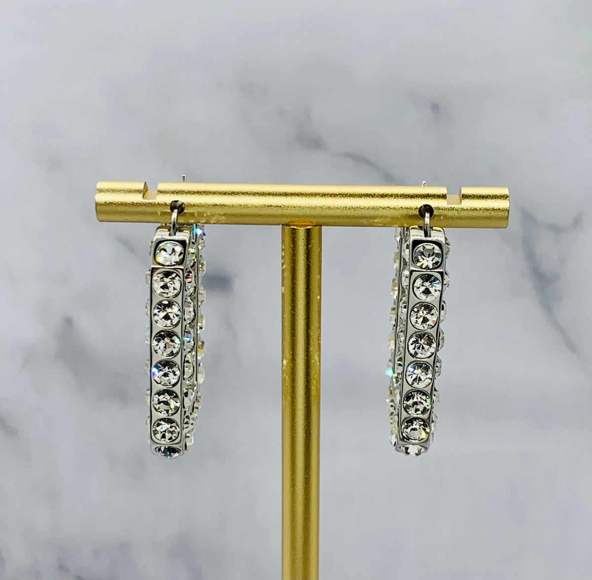 AMINA MUADDI Rhinestone Hoop Earrings - Pre-Owned — 6