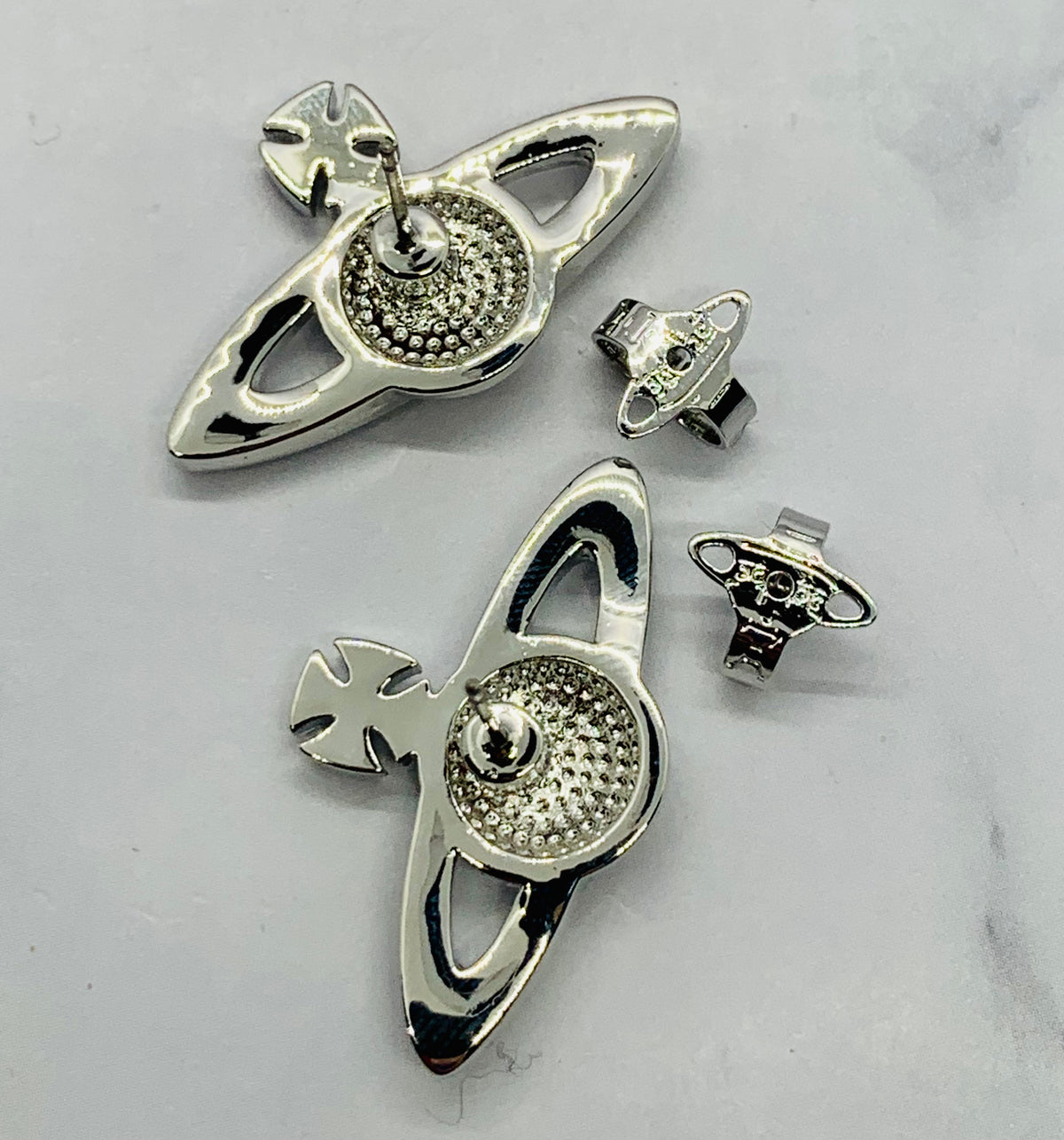 VIVIENNE WESTWOOD Orb Rhinestone Earrings - Pre-Owned — 2