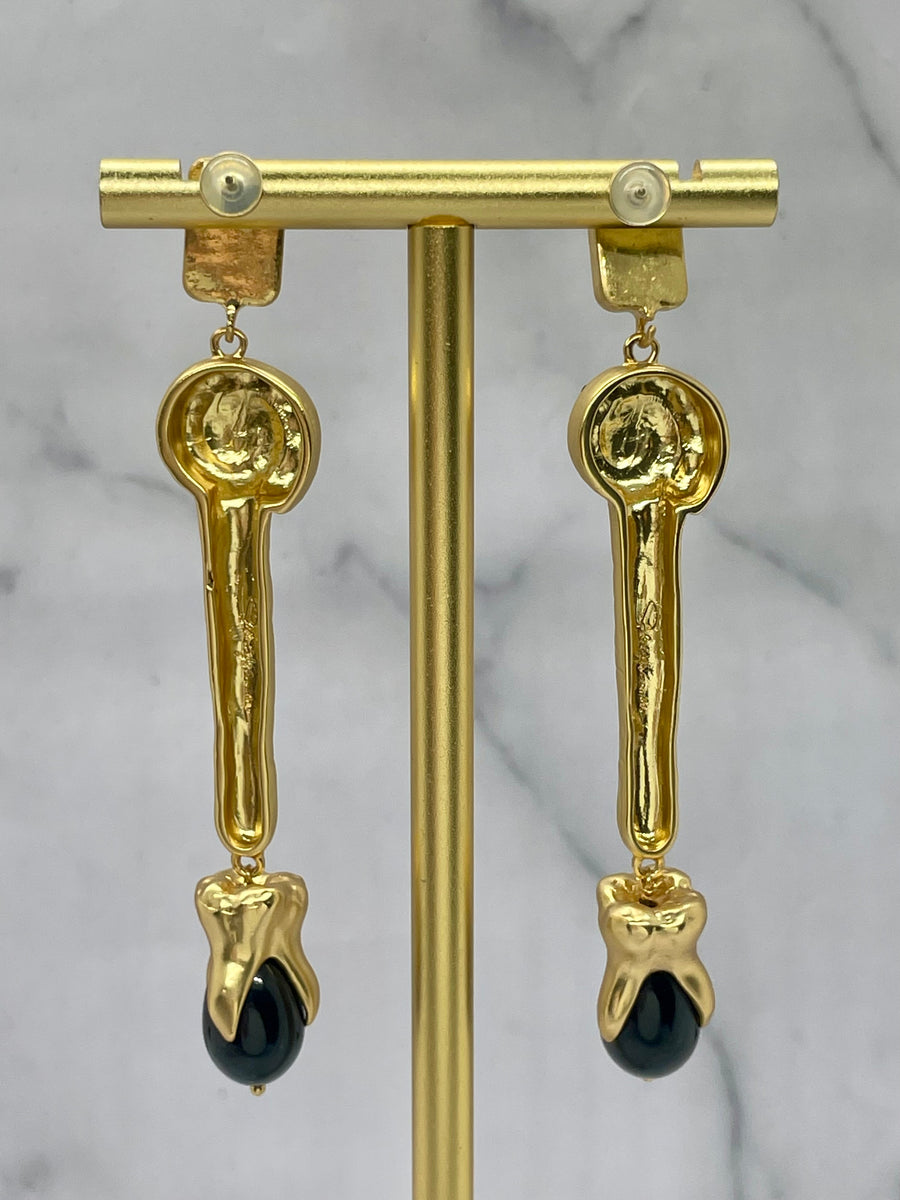 SCHIAPARELLI Statement Pendant Earrings - Pre-Owned — 1