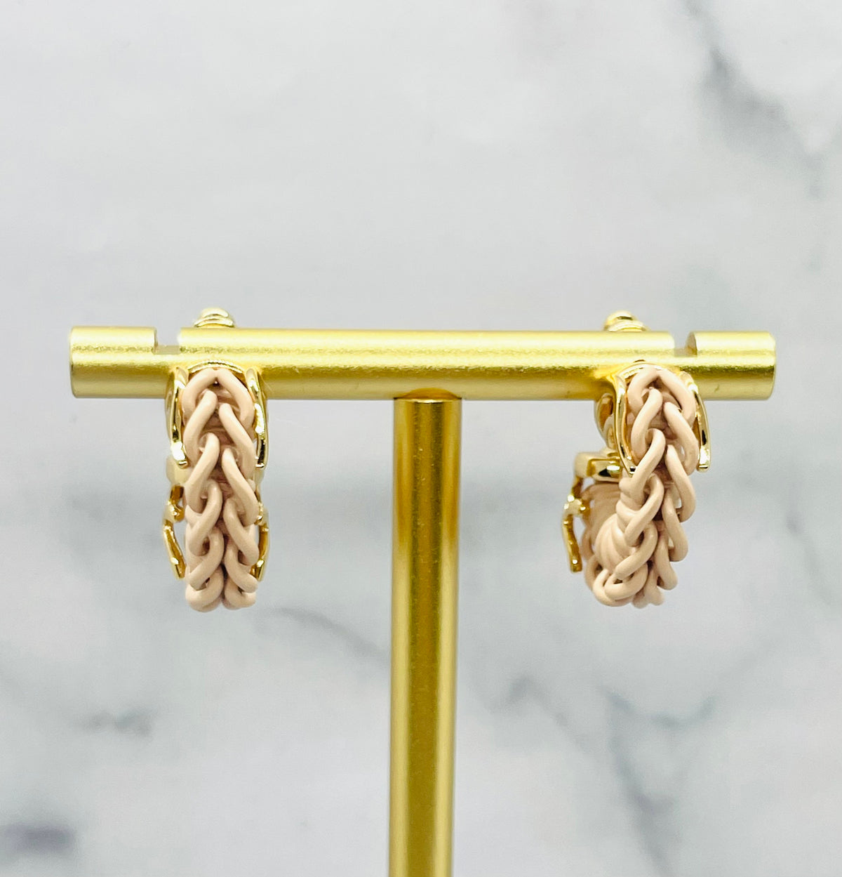 FENDI Filo Gold Tone Hoop Earrings - Pre-Owned — 6